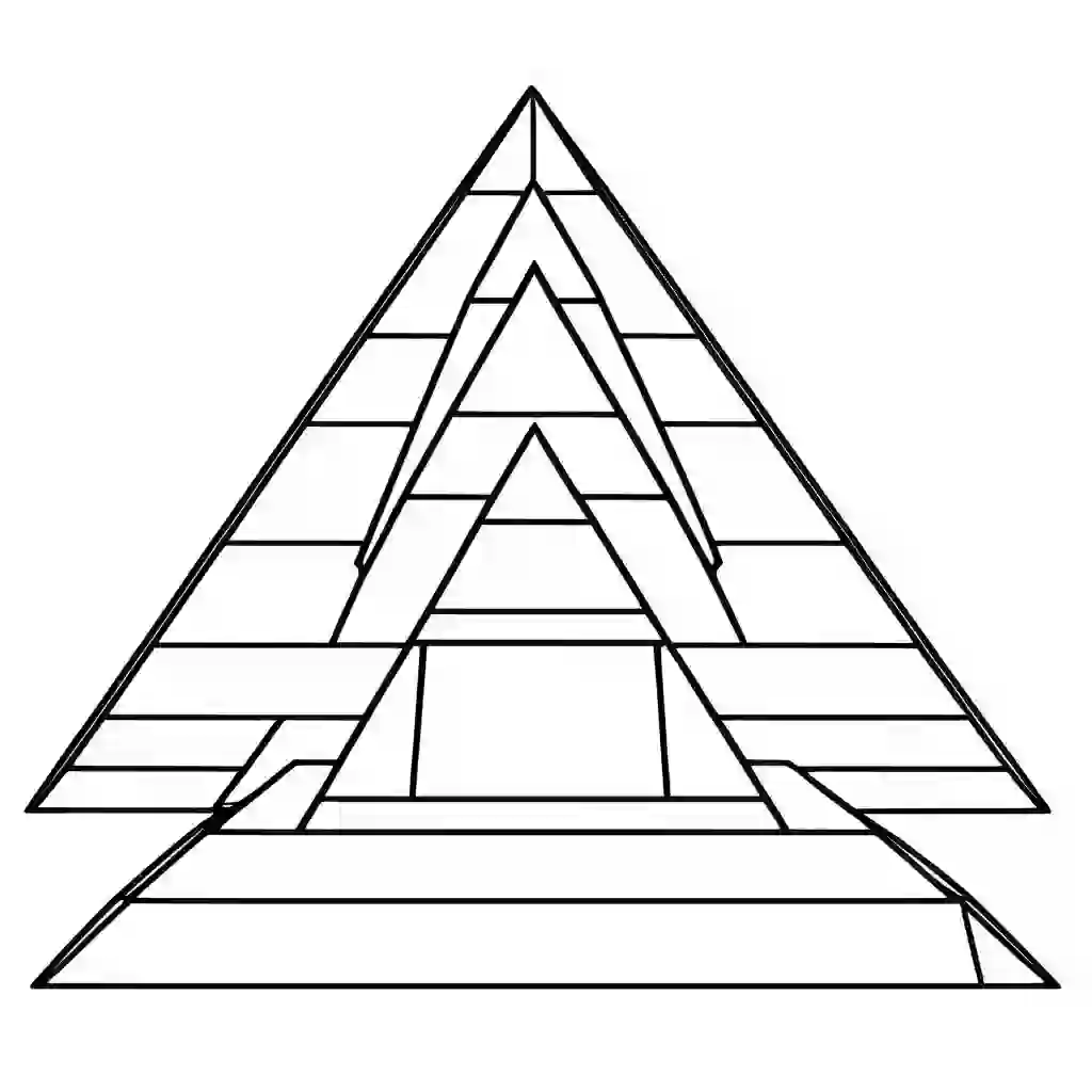 Pyramids coloring pages